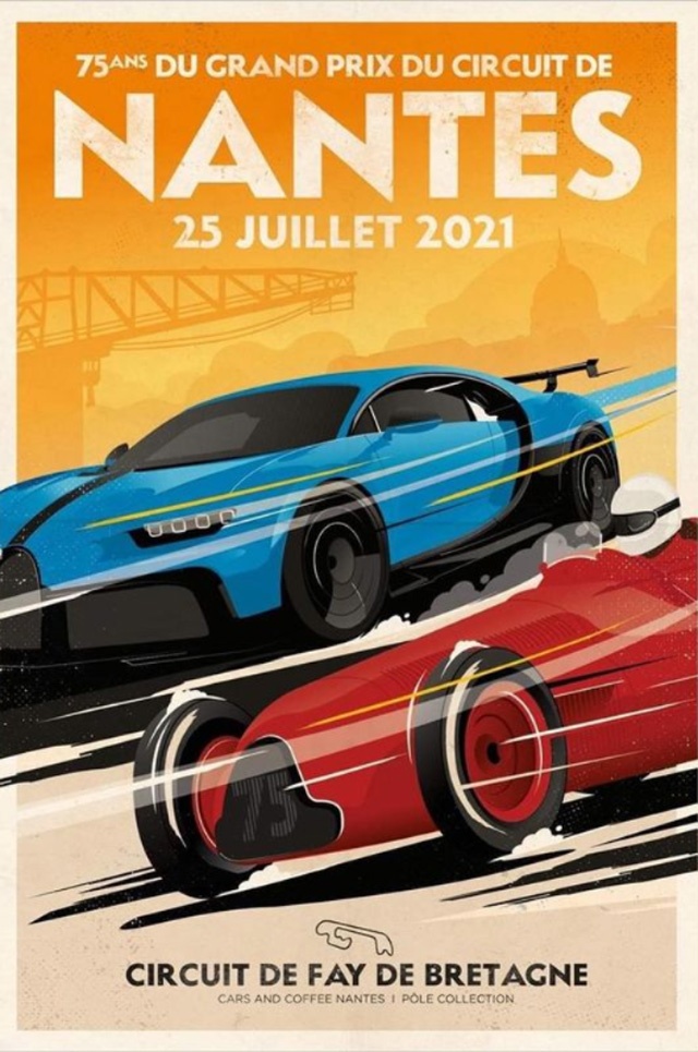 Affiche du rassemblement pour les 75 ans du circuit de Nantes, le 25 juillet 2021